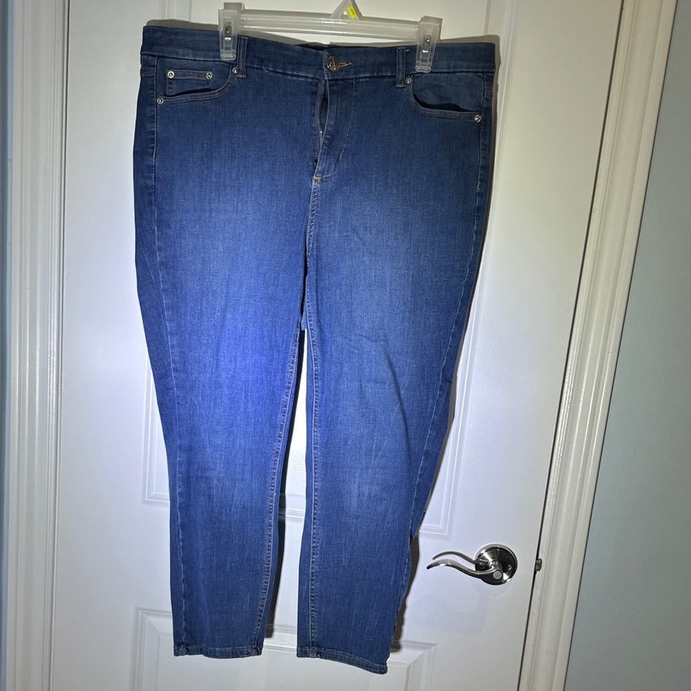 Love & Legend Women's Skinny Jeans in Deep Blue Wash